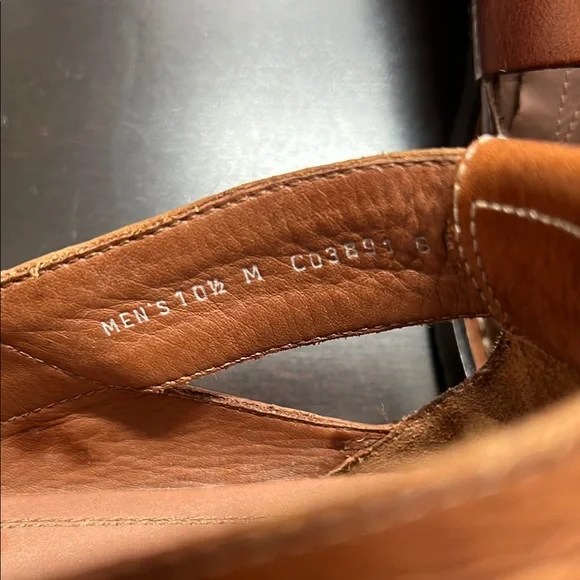 Cole Haan Slip On Sandals Men's Size 10.5 M Brown Leather Fisherman Huarache - Picture 6 of 13